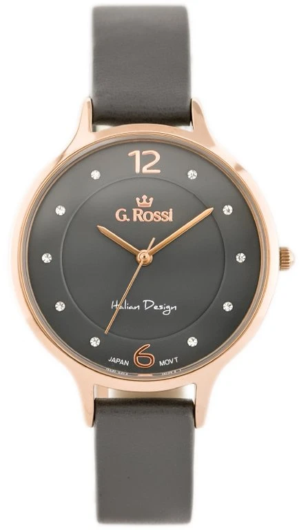 Laikrodis WOMEN'S WATCH G. ROSSI - 10411A-1B3 ON PASK (zg714d) + BOX