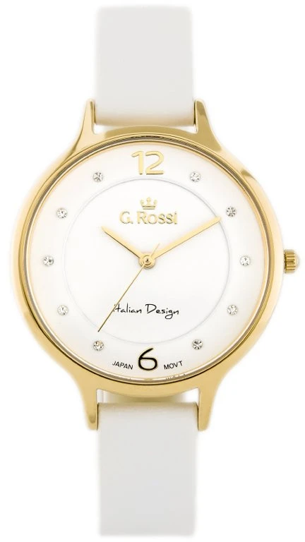 Laikrodis WOMEN'S WATCH G. ROSSI - 10411A-3C2 ON PASK (zg714b) + BOX