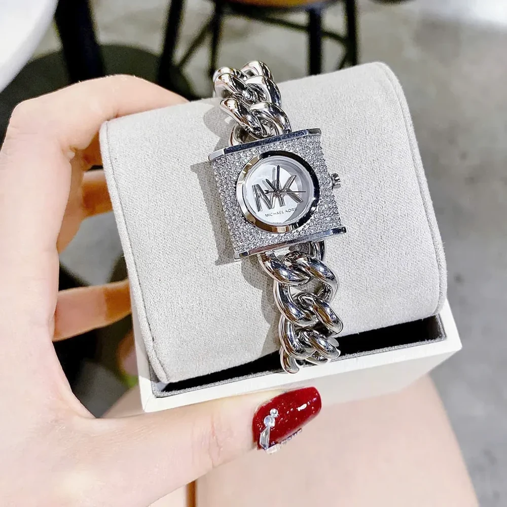 Moteriškas laikrodis Michael Kors Chain Lock MK4718 + BOX
