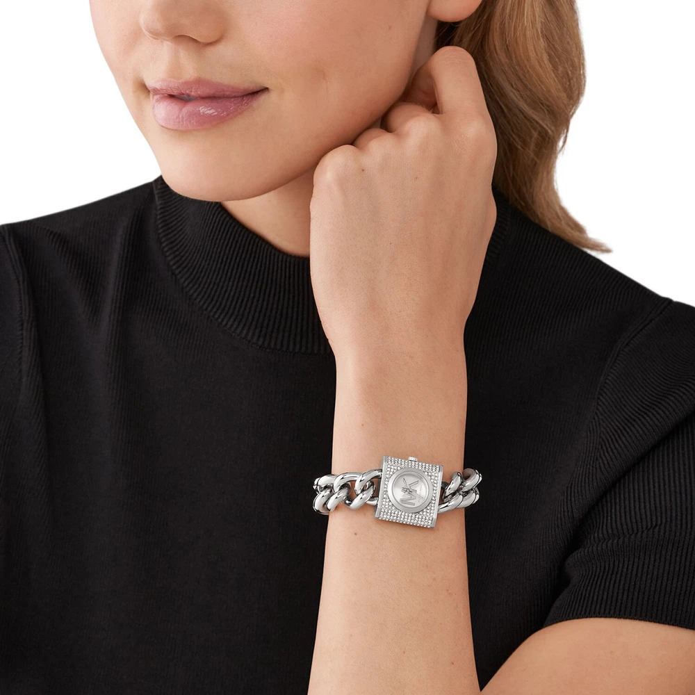 Moteriškas laikrodis Michael Kors Chain Lock MK4718 + BOX