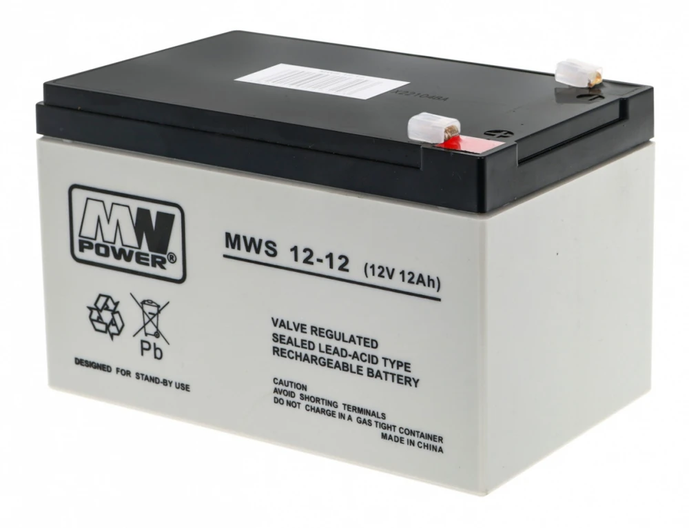 Mw Power MWPower MWS 12V 12Ah F1(187) AGM akumuliatorius, 5 metai