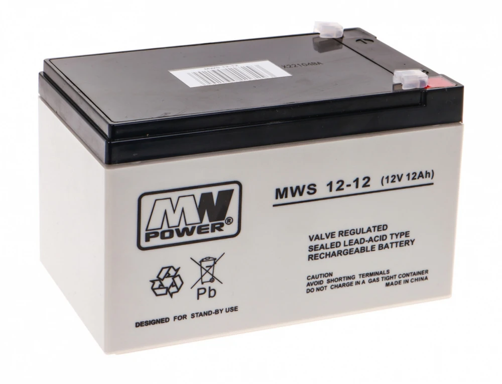 Mw Power MWPower MWS 12V 12Ah F1(187) AGM akumuliatorius, 5 metai