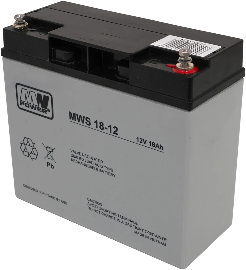 Mpl Power Elektro Mw Power MWPower MWS 12V 18Ah M5(T13) AGM akumuliatorius, 5 metai