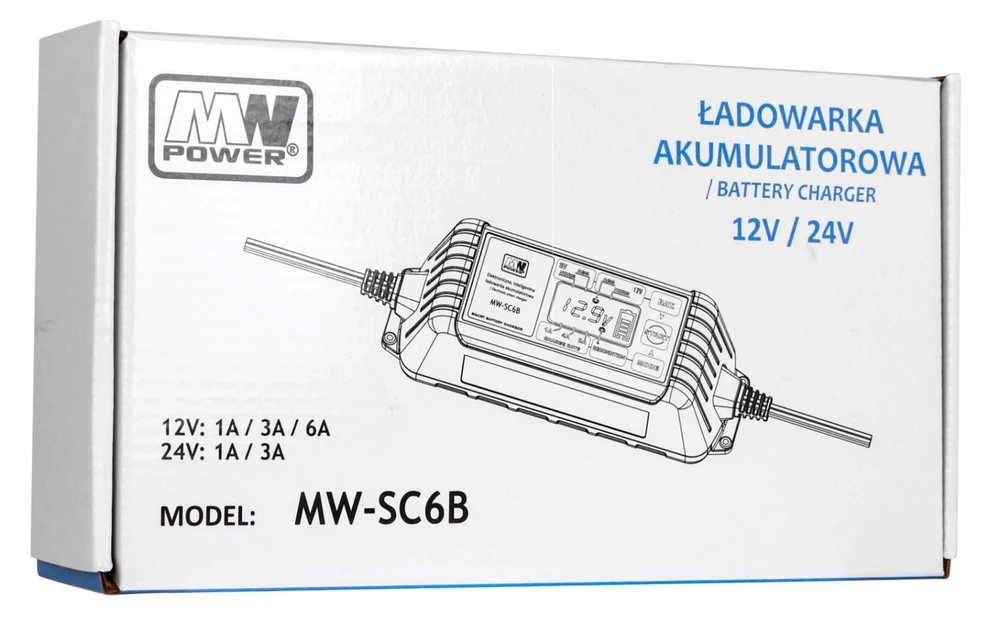 Lean Cars Įkroviklis su LCD ekranu 12V I 24V