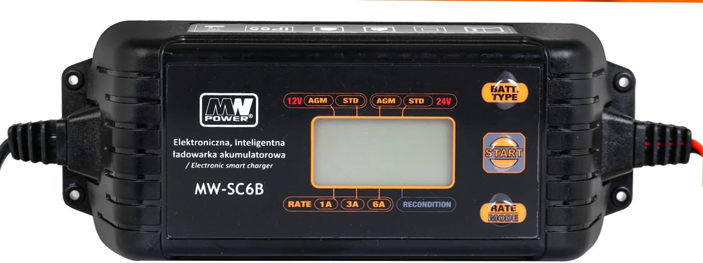 Lean Cars Įkroviklis su LCD ekranu 12V I 24V