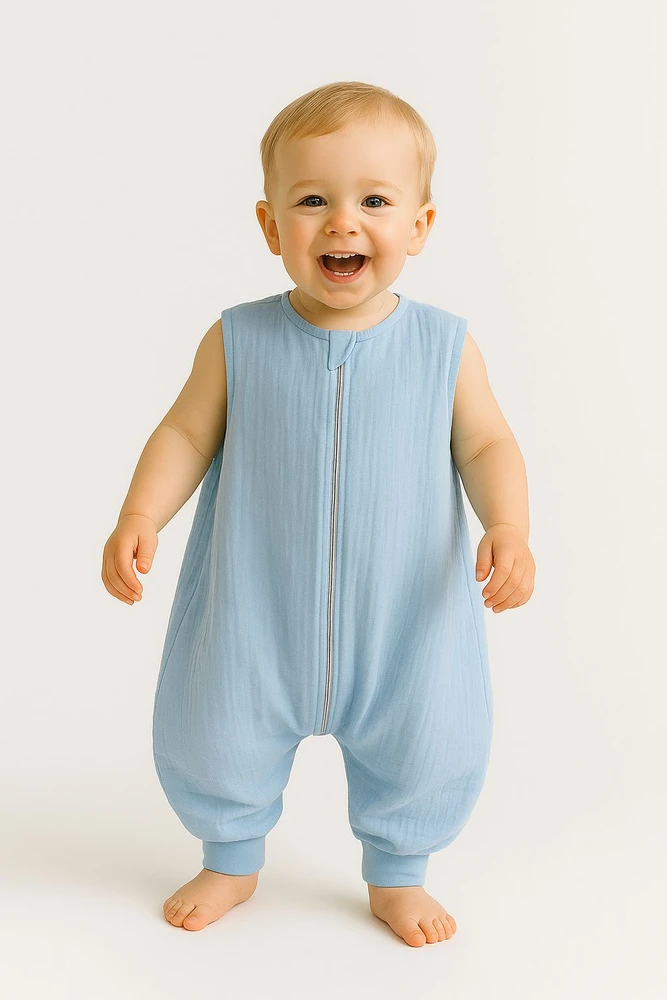 My Sweet Baby Miegmaišis vaikams su kojytėmis vasarai, mėlynas muslinas, 2–4 m.