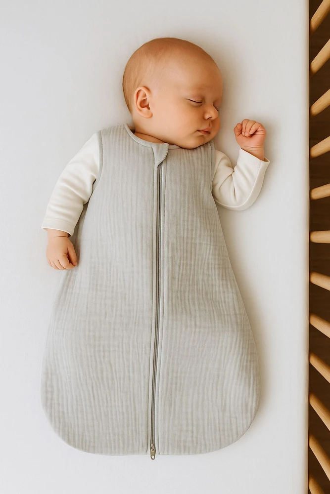 My Sweet Baby Miegmaišis kūdikiui vasarai, pilkas muslinas, 0–6 mėn., TOG 1.0