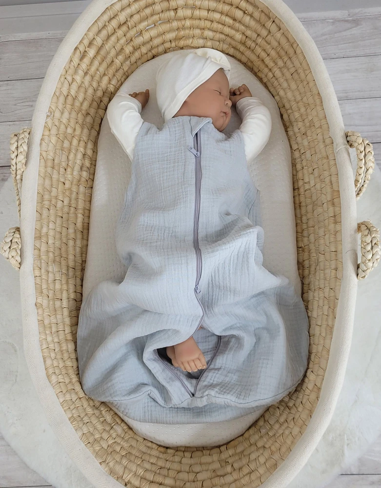 My Sweet Baby Miegmaišis kūdikiui vasarai, pilkas muslinas, 0–6 mėn., TOG 1.0