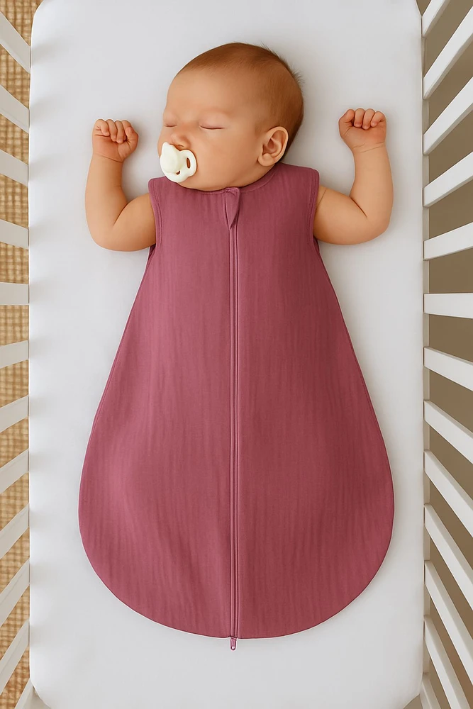 My Sweet Baby Miegmaišis kūdikiui rožinis muslinas vasarai 0–6 mėn. TOG 1.0