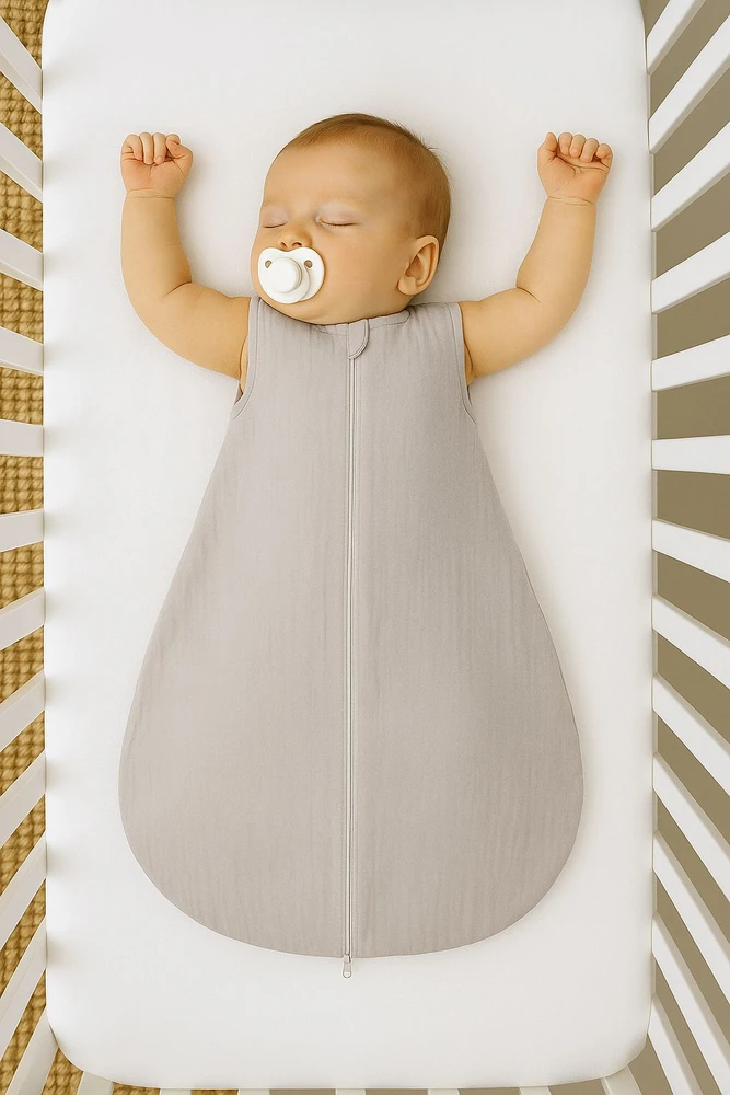 My Sweet Baby Miegmaišis kūdikiui vasarai, pilkas muslinas, 0–6 mėn., TOG 1.0