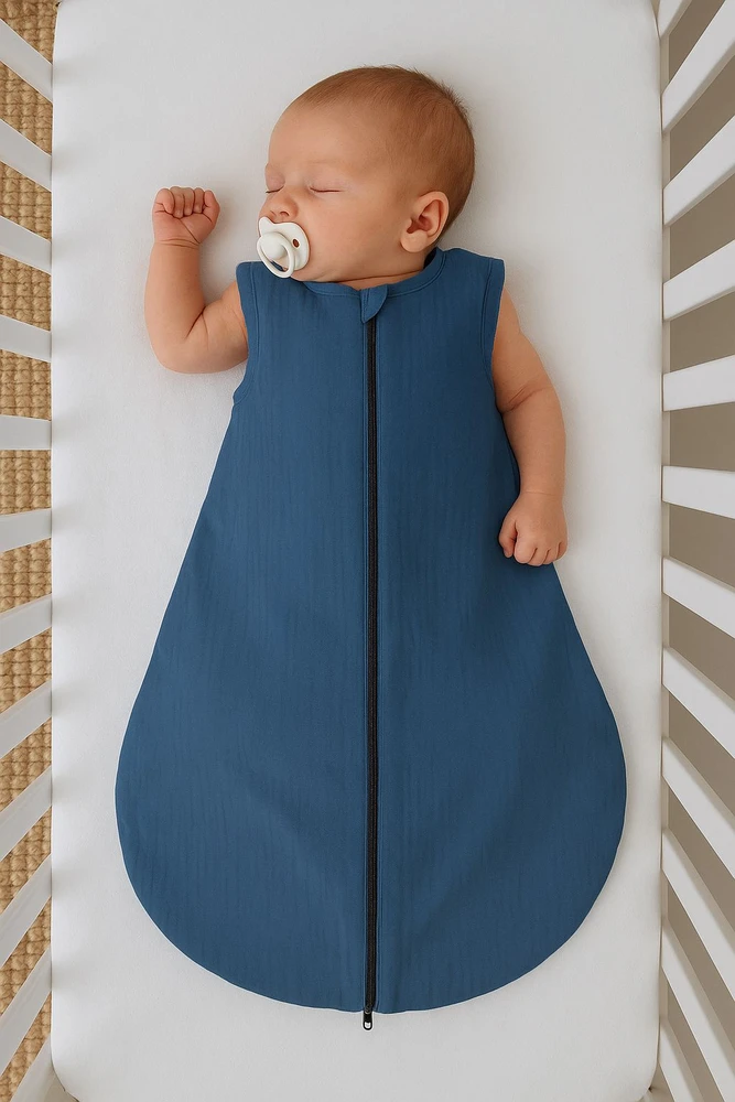 My Sweet Baby Miegmaišis kūdikiui vasarai, mėlynas muslinas, 0–6 mėn., TOG 1.0