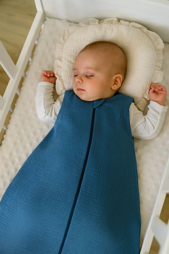 My Sweet Baby Miegmaišis kūdikiui vasarai, mėlynas muslinas, 0–6 mėn., TOG 1.0