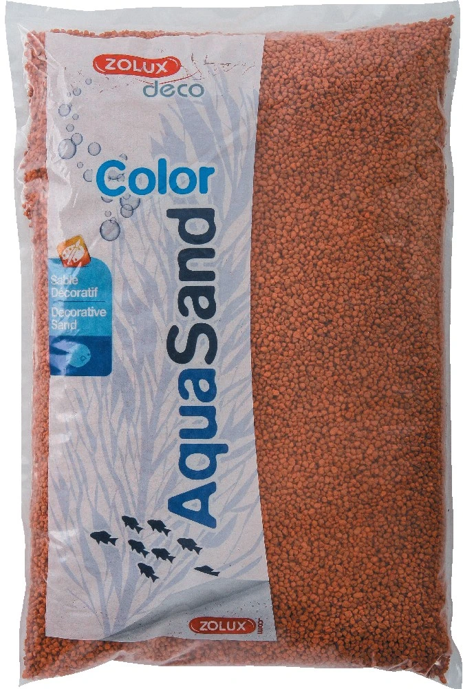 Natūralus akvariumo substratas Zolux Aquasand Color 5kg, oranžinė