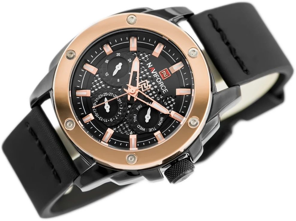 Laikrodis NAVIFORCE MEN'S WATCH - NF9116 (zn057b) - juodas/rosegold
