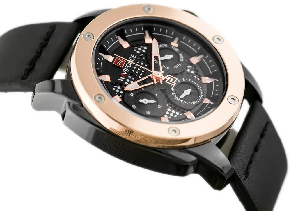 Laikrodis NAVIFORCE MEN'S WATCH - NF9116 (zn057b) - juodas/rosegold