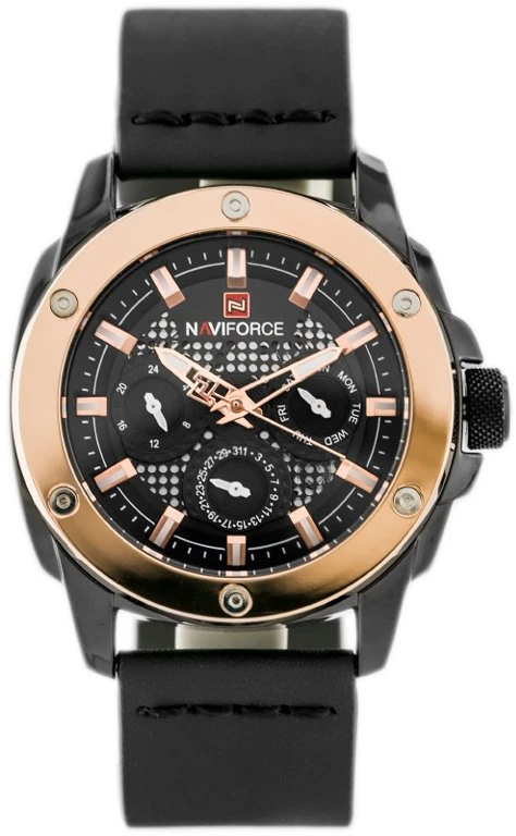 Laikrodis NAVIFORCE MEN'S WATCH - NF9116 (zn057b) - juodas/rosegold