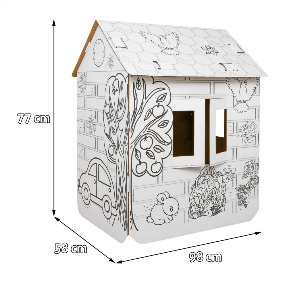 Neo Pilot House XXL with a car 3D knyga spalvinimui vaikams