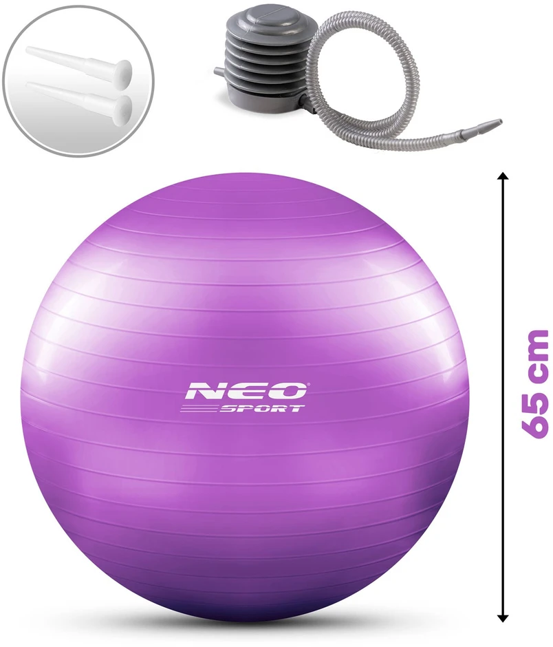 Neo-Sport Mankštos kamuolys 65 cm NS-951 violetinis