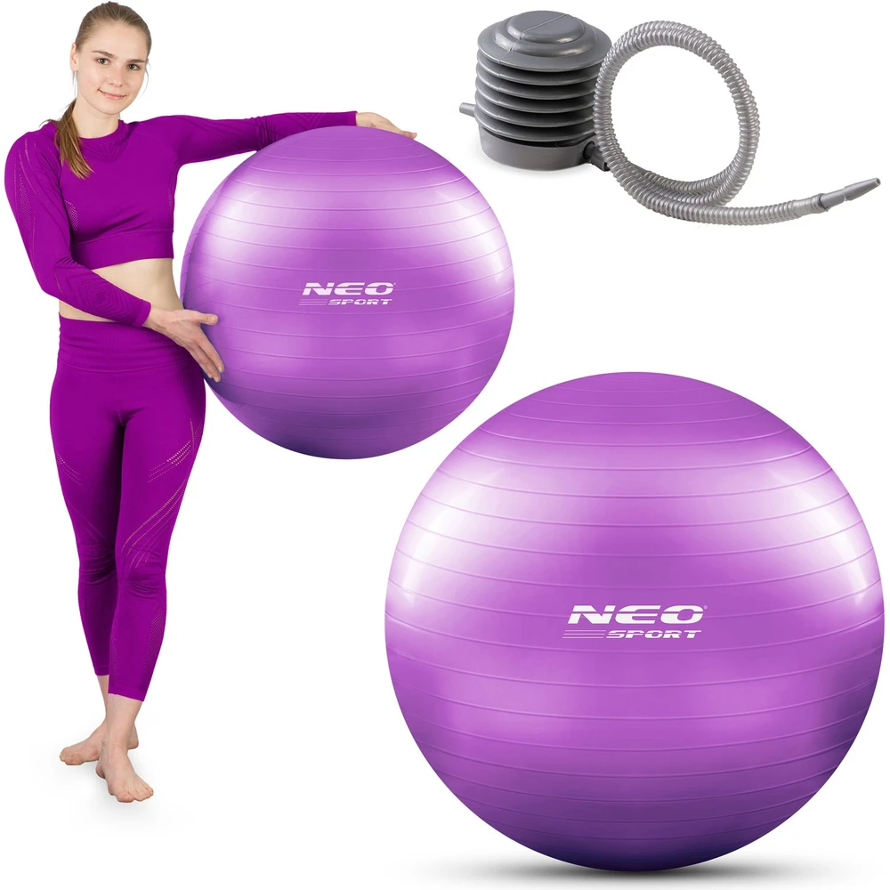 Neo-Sport Mankštos kamuolys 65 cm NS-951 violetinis
