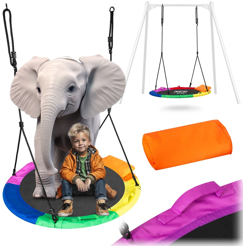 Neo-Sport Swingo XXL Vaikiškos sūpynės, įvairiaspalvės, 110 cm