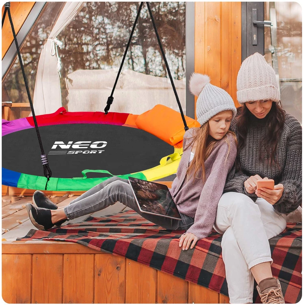 Neo-Sport Swingo XXL Vaikiškos sūpynės, įvairiaspalvės, 110 cm