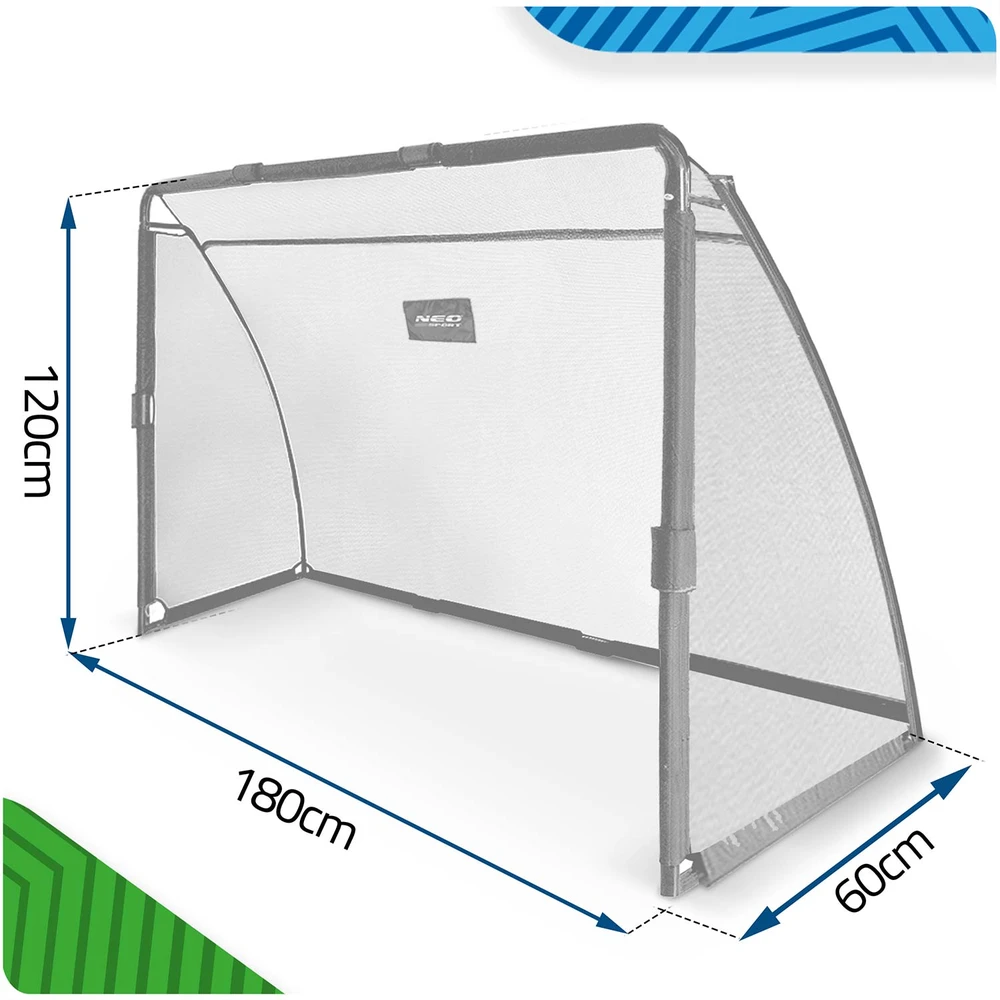 Neo-Sport Didelė futbolo vartų konstrukcija 180 x 120 x 60 cm NS-487