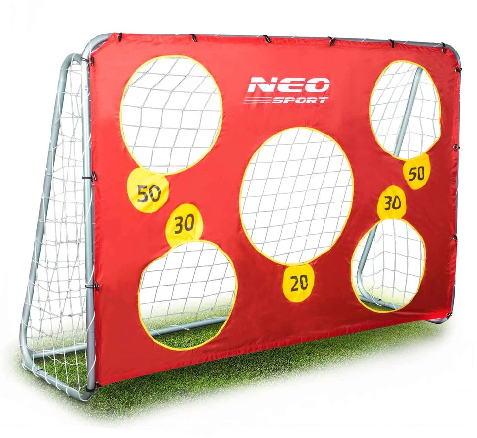 Neo-Sport Dideli futbolo vartai, 215 x 153 x 76 cm + taikinio kilimėlis