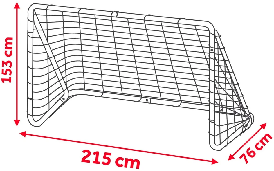 Neo-Sport Dideli futbolo vartai, 215 x 153 x 76 cm + taikinio kilimėlis
