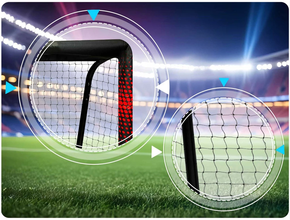 Neo-Sport Futbolo vartai 300 x 200 x 120 cm NS-473 juoda-raudona
