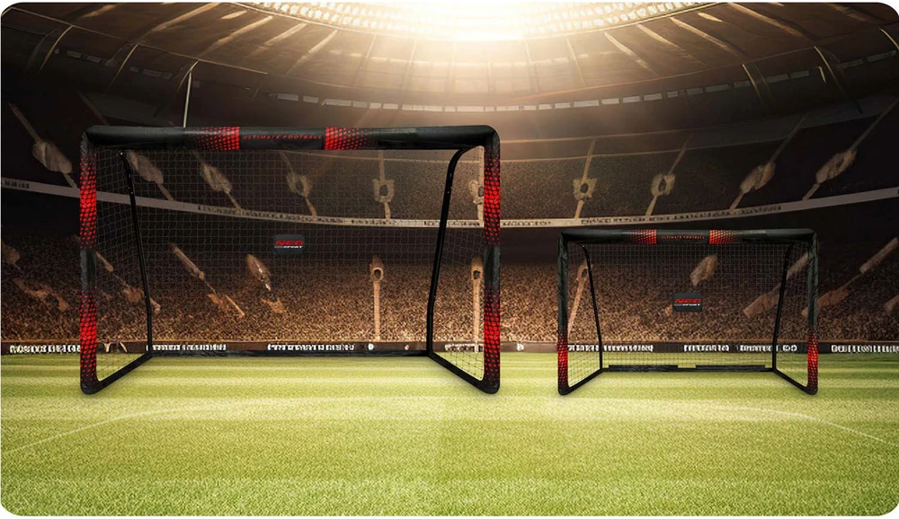 Neo-Sport Futbolo vartai 300 x 200 x 120 cm NS-473 juoda-raudona