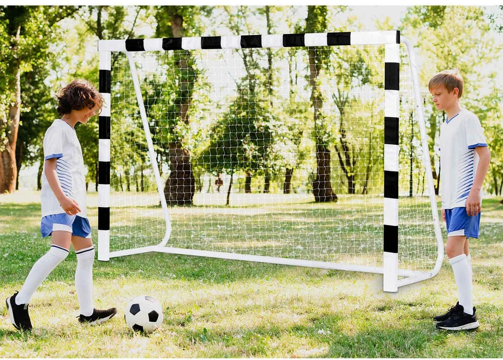 Neo-Sport Futbolo vartai 300 x 200 x 90 cm NS-465 juodai balti