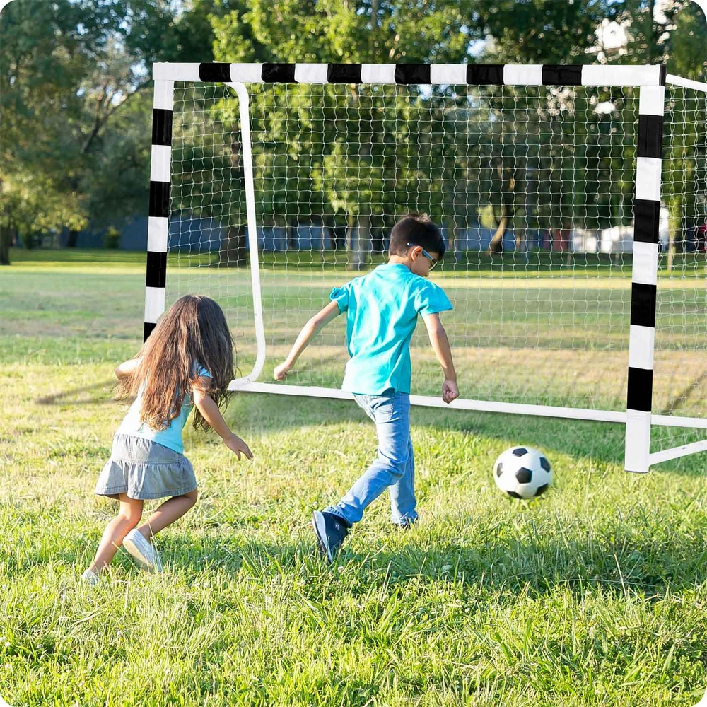 Neo-Sport Futbolo vartai 300 x 200 x 90 cm NS-465 juodai balti