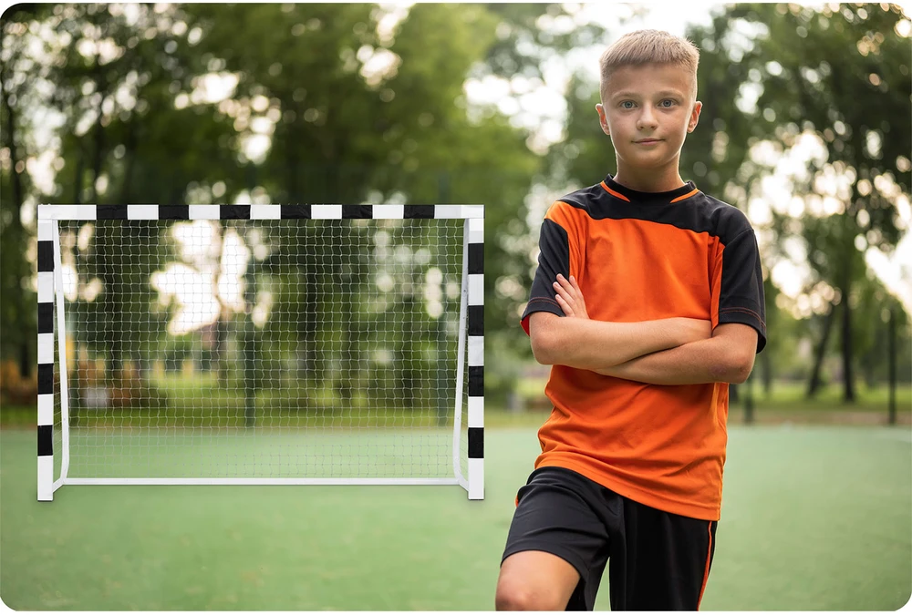 Neo-Sport Futbolo vartai 300 x 200 x 90 cm NS-465 juodai balti