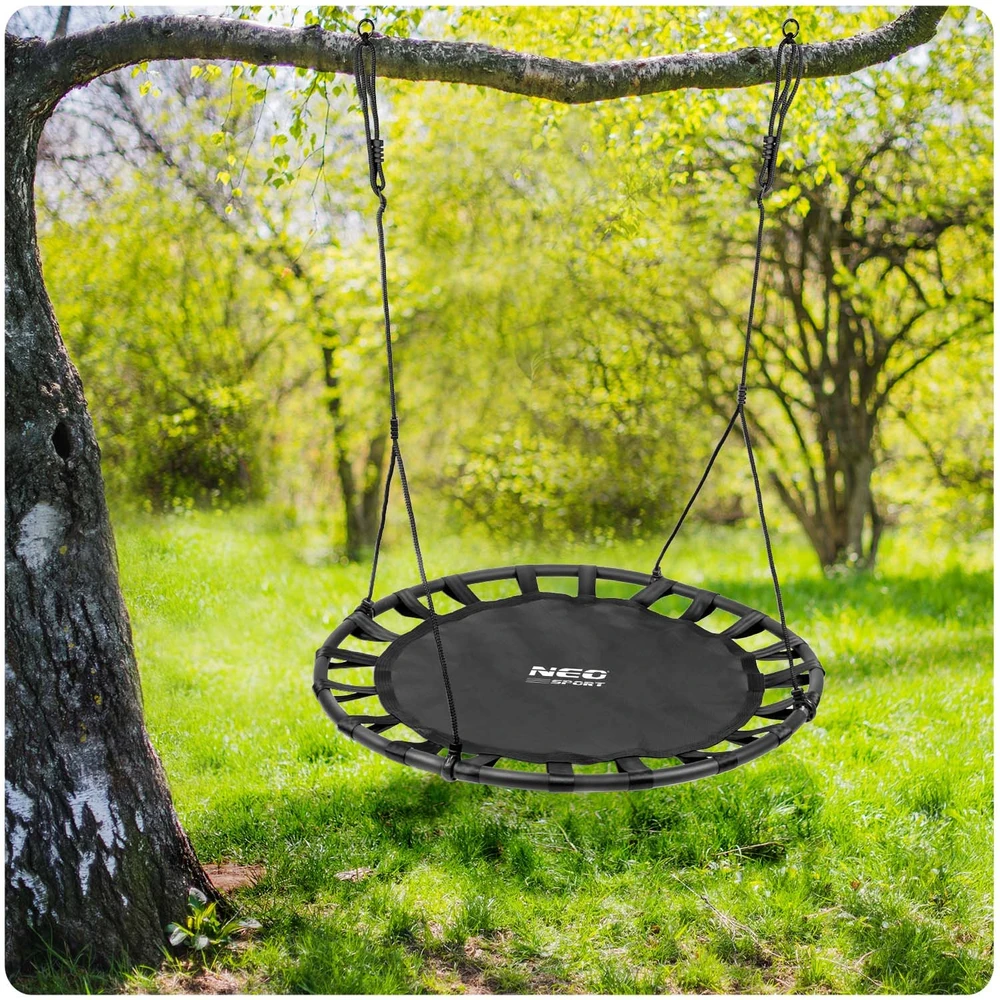 Neo-Sport Sūpynės gandro lizdui SWINGO XXL 120 cm juodos