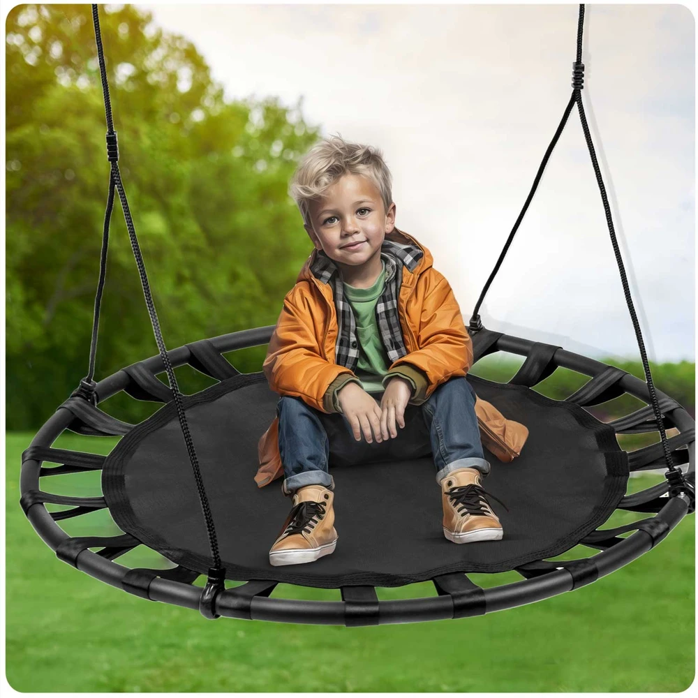 Neo-Sport Sūpynės gandro lizdui SWINGO XXL 120 cm juodos