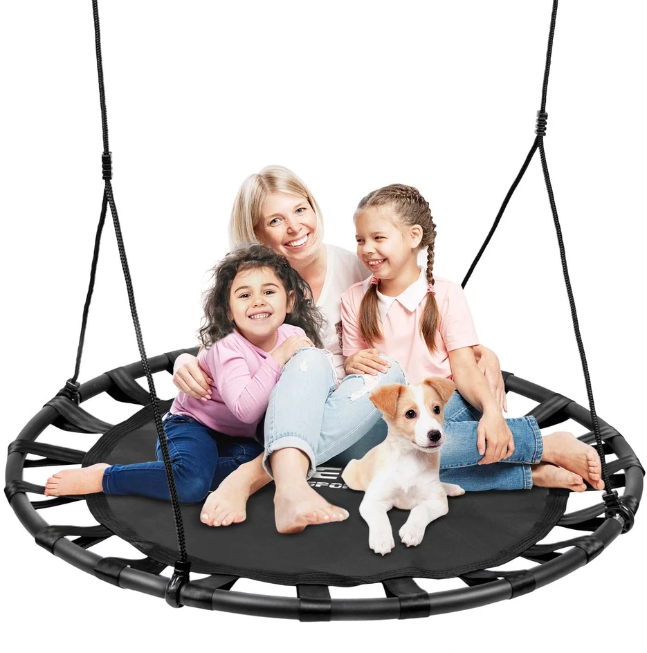 Neo-Sport Sūpynės gandro lizdui SWINGO XXL 120 cm juodos