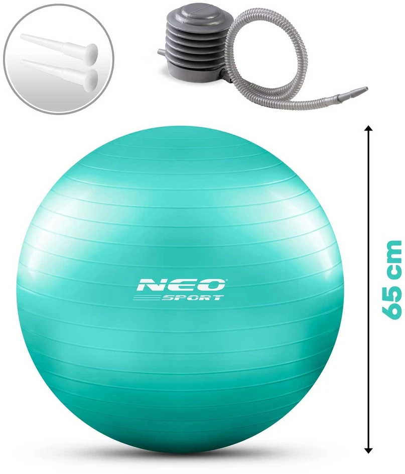 Neo-Sport Mankštos kamuolys 65 cm NS-951 turkio spalvos
