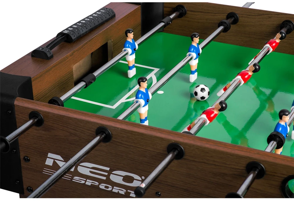 Neo-Sport stalo futbolo stalas 118 x 61 x 79 cm NS-804, tamsiai rudas
