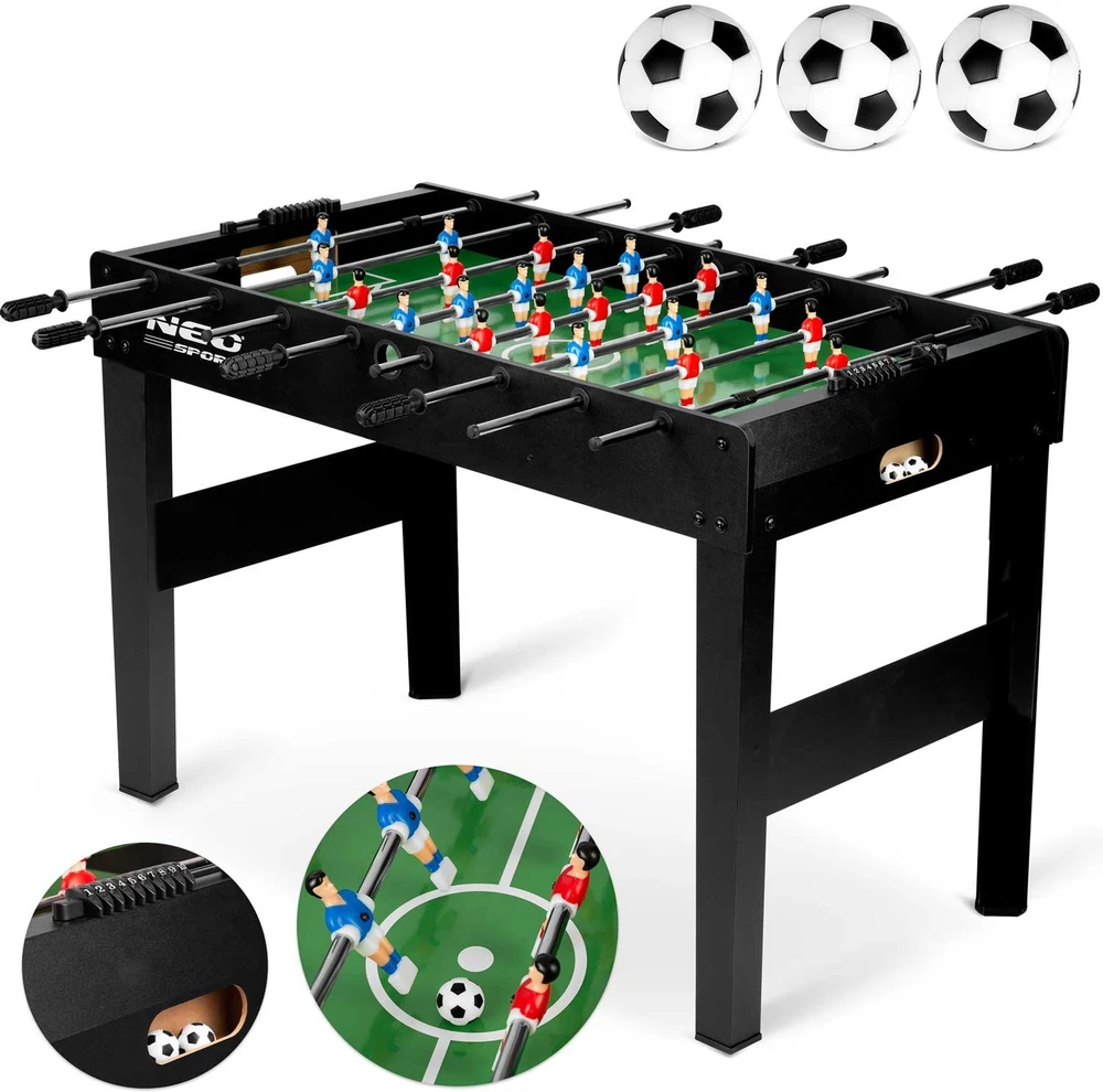 Neo-Sport Neosport juodas futboliuko stalas 118x61x79 cm NS-805