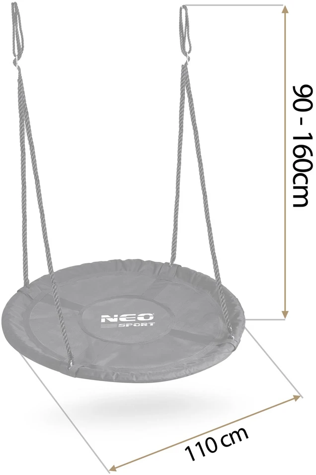 Neo-Sport SPORT Vaikiškos swingo sūpynės, Gandro lizdas, 110 cm
