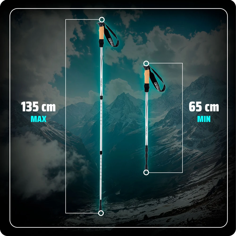Neo-Sport NS-380 trekkingo lazdos