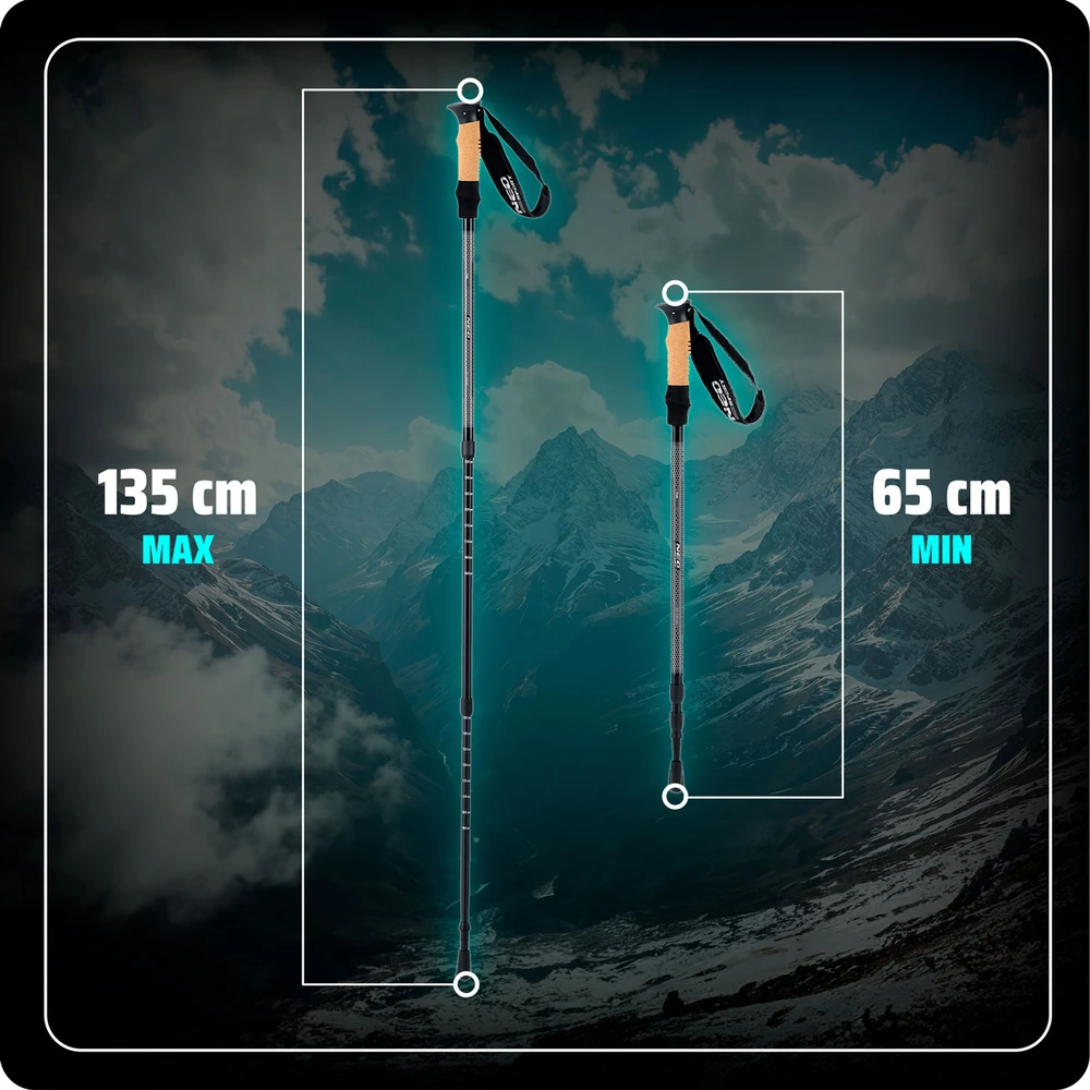 Neo-Sport NS-380 trekkingo lazdos