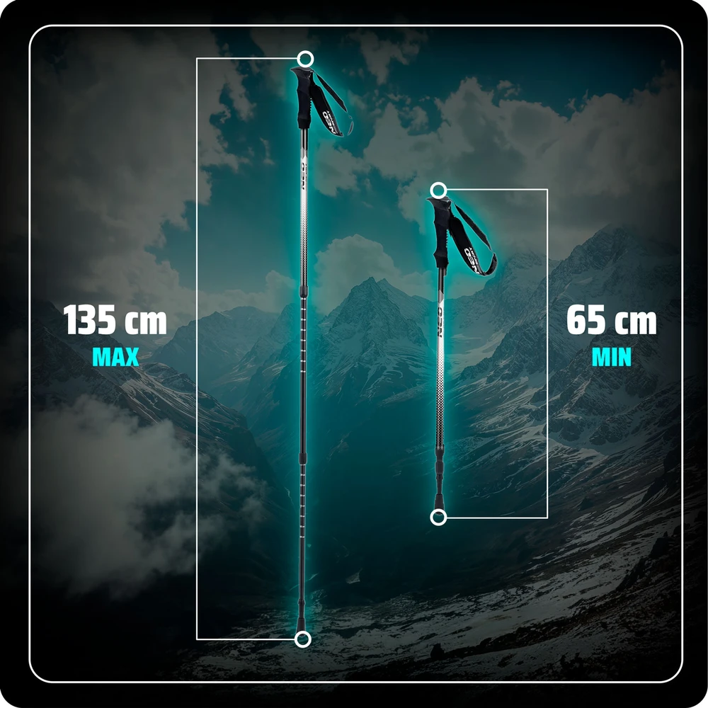 Neo-Sport NS-381 trekkingo lazdos