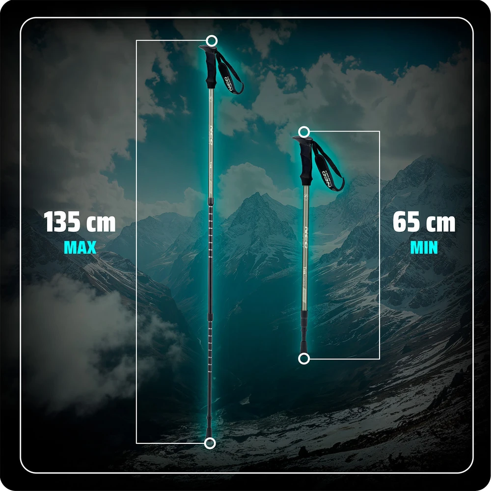 Neo-Sport NS-381 trekkingo lazdos