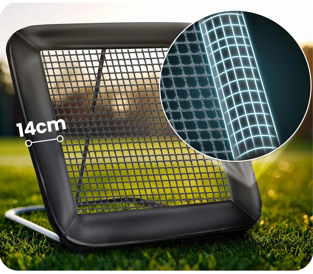Neo-Sport Futbolo atmušėjo tinklas, treniruočių vartai futbolui, 122 x 120 cm, nešiojama futbolo treniruočių įranga, futbolo treniruočių pagalbinė priemonė