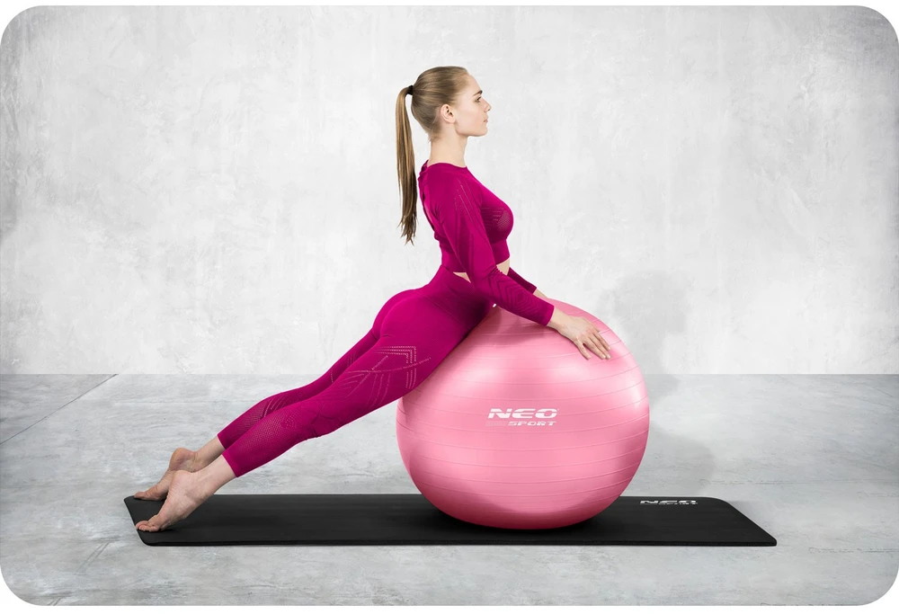 Neo-Sport Mankštos kamuolys 55 cm NS-950 rožinis