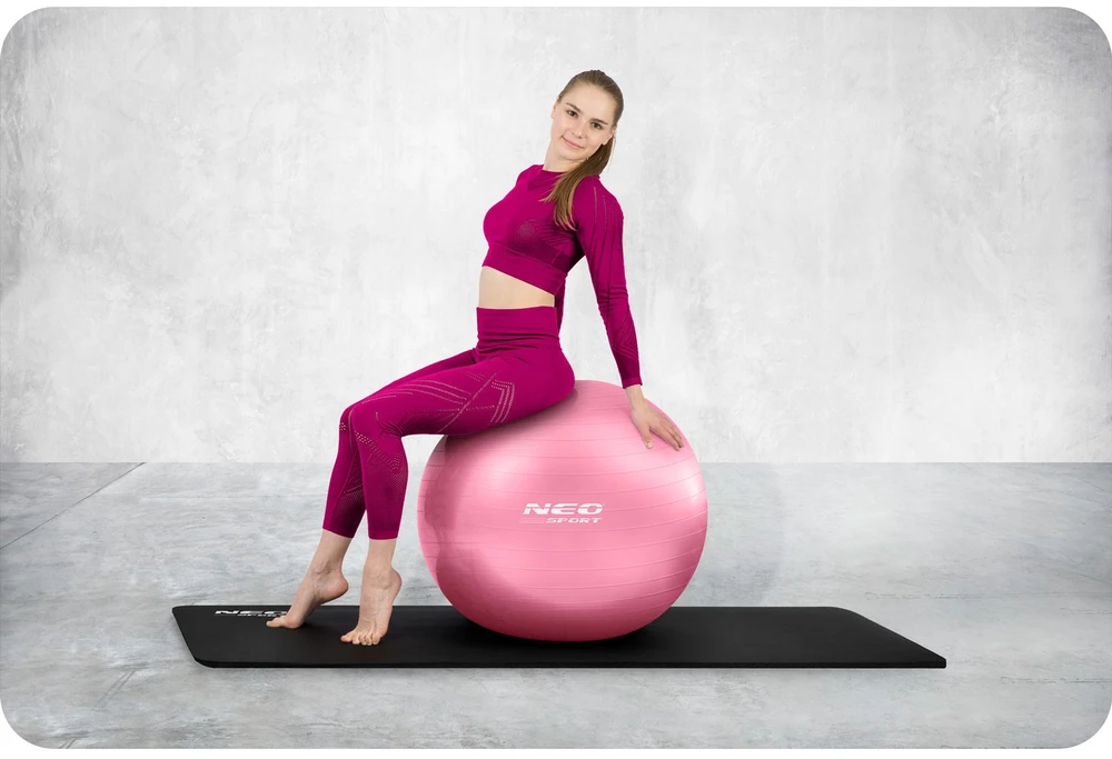 Neo-Sport Mankštos kamuolys 55 cm NS-950 rožinis