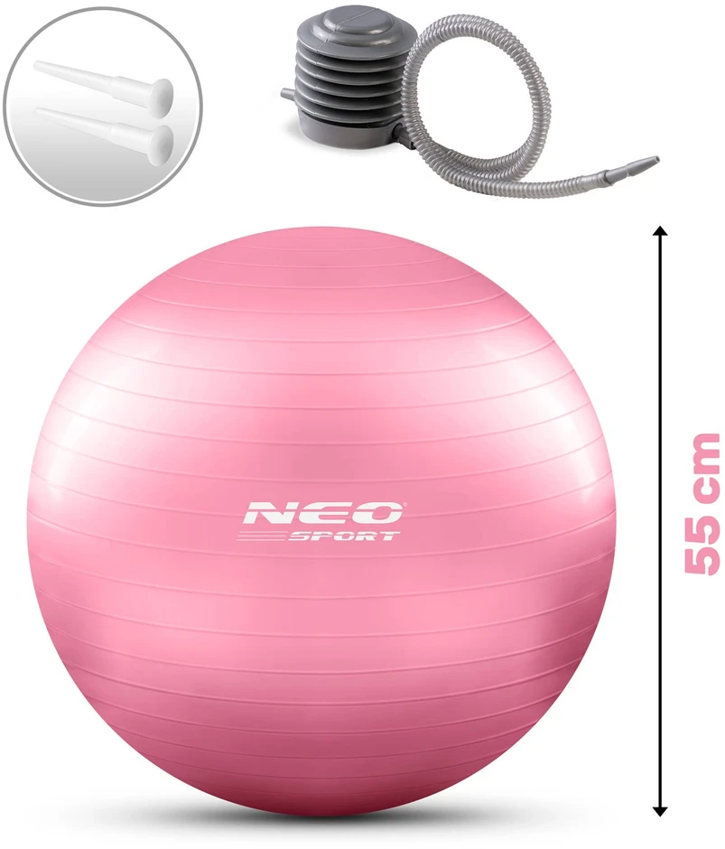 Neo-Sport Mankštos kamuolys 55 cm NS-950 rožinis