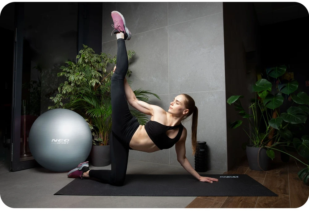 Neo-Sport Mankštos kamuolys 65 cm NS-951 sidabrinis