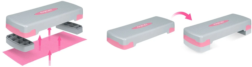 Neo-Sport 2 pratimo pakopos lygiai NS-401 rožinė